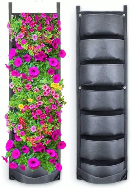 Aurixi® Verticale Tuin Met Watersysteem - Verticale Moestuin – Verticale Tuin – Zwart - ‎13cm x 30cm x 115cm