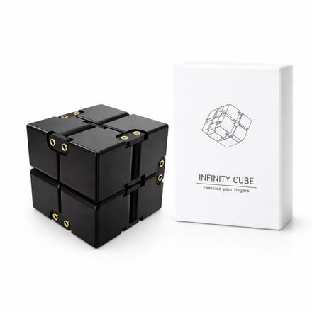 Fidget cube - Infinity cube - Fidget Toys - Sensorisch Speelgoed voor volwassenen - Metaal - Zwart