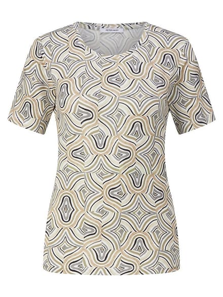Shirt ronde hals Van Peter Hahn wit