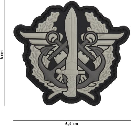 Embleem 3D PVC Corps mariniers logo grijs