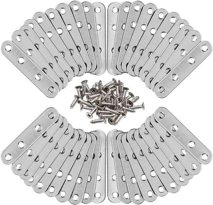 Dailygoody - Platte Hoekbeugelplaten - Roestvrijstalen Beugels