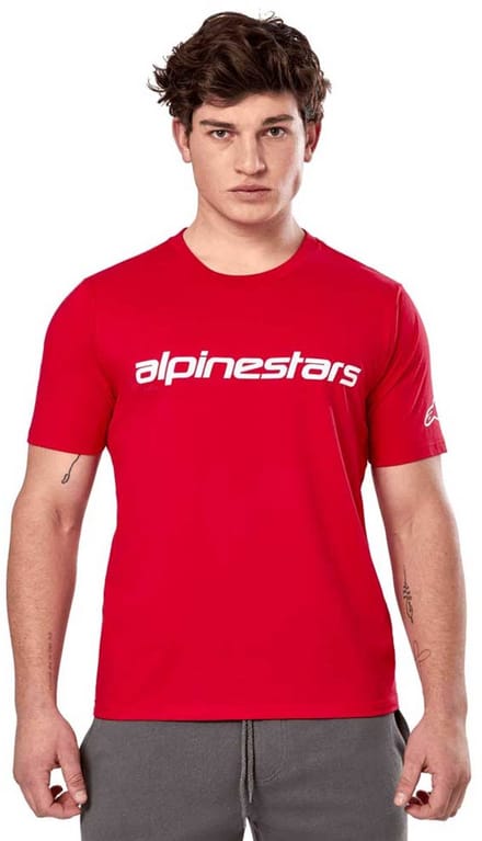 Alpinestars Linear Wordmark 2.0 Csf T-shirt Met Korte Mouwen Rood XL Man