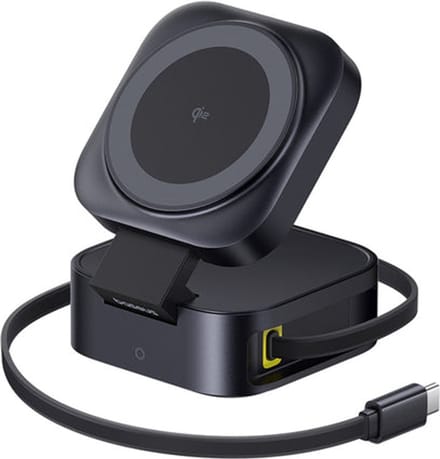Draadloze Netwerkoplader Baseus PicoGo 2in1, 67W, 3A, 1 x USB-C, Zwart P10276800123-00