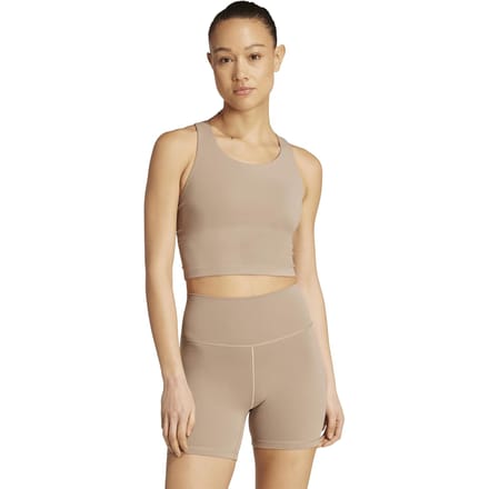 Adidas Performance All Me Medium Support Bra Tank Chalky Brown Größe: S | Sport BHs Outlet | Damen | Braun