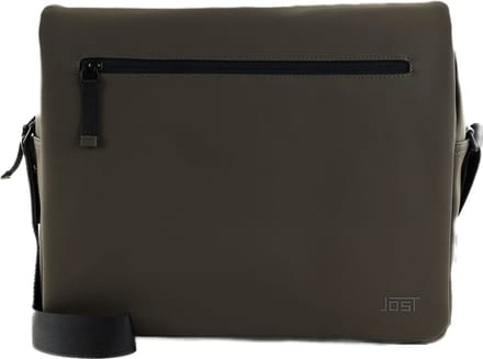 JOST Schoudertas Laptoptas met laptopvak Hamar Shoulderbag Olive Olijfgroen
