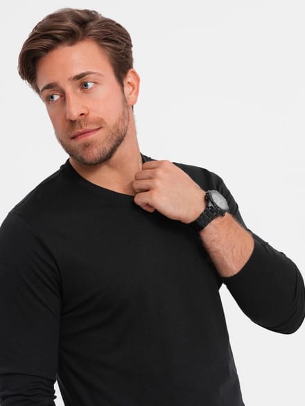 OMBRE Longsleeve - Regular Fit - Katoen - Lange Mouw Zwart M