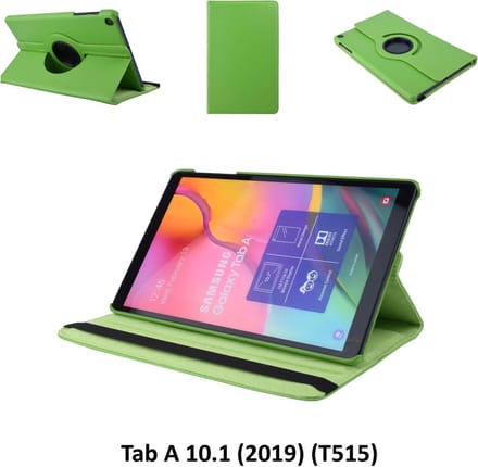 LuxeBass Tablet hoesje 360 geschikt voor Samsung Galaxy Tab A 10.1 (2019) - Groen
