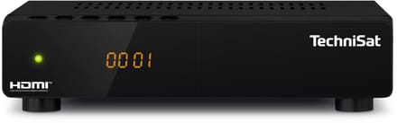 TechniSat HD-S 210 Satellite Receiver (DVB-S/S2, HDMI, USB Media Player, Pre-installed Channel List, Sleep Timer, Remote Control, EPG, Compact) – Black