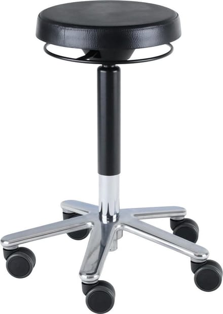 Wesjon - Tabouret PEB3060 Opdik - 3D neigmechaniek - chrome - PUR zitting