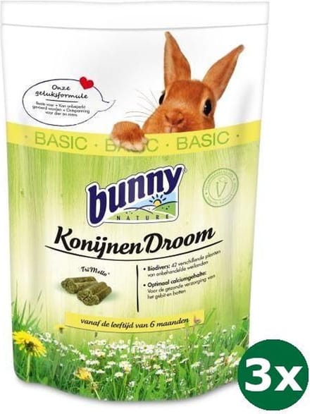 3x1,5 kg Bunny nature konijnendroom basic