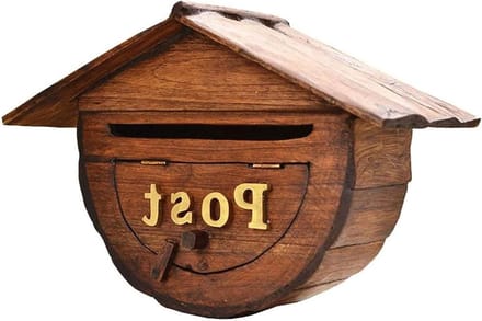 Brievenbus Muurbevestiging - Postbak Hout - Post Opslag - Regenbestendig Design - 31 cm x 146 cm - Bruin