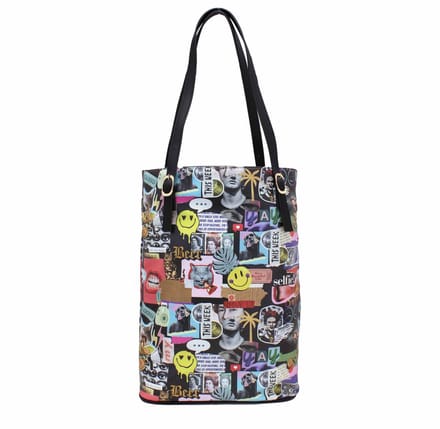 Goby Collage – Dames Tassen – Schoudertas – Handtas met Rits – Vegan Leer – Handgemaakt