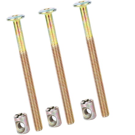 10 pièces Boulons de Meuble en Acier au Carbone M6 Avec Écrous Cylindriques Connecteur Écrou Goujon Fixation Type 3
