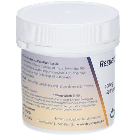DeBa Pharma Resveratrol-100 60 Capsules