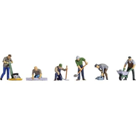 NOCH 15112 H0 Wegwerkers figuren Geverfd, Staand, Zittend