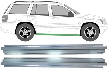 Reparatie dorpel voor Jeep Grand Cherokee 1998-2005 / Links = Rechts / Set