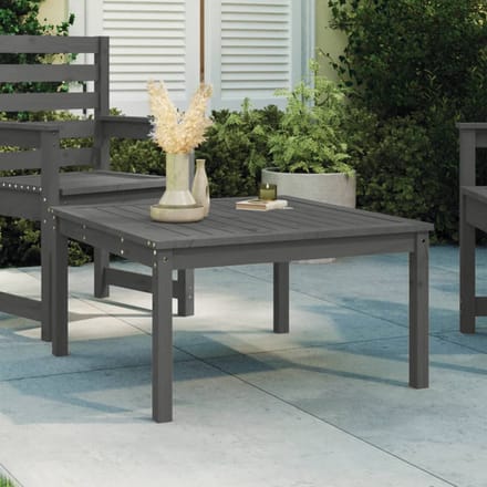 vidaXL - Tuintafel - 82,5x82,5x45 - cm - massief - grenenhout - grijs