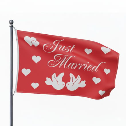 Trasal - vlag Just Married - 150x90cm