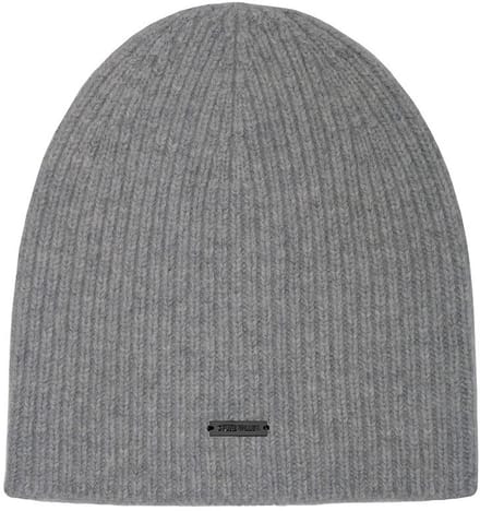 Stone Valley Gebreide Beanie zonder Omslagrand in Grijs