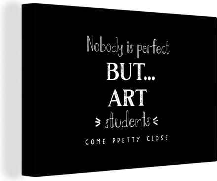 Canvas Schilderij Kunst - Quotes - Studeren - Studenten - 30x20 cm - Wanddecoratie
