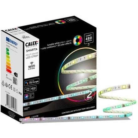 CALEX - Smart LED Ruban 2M 6,8W 480lm RGBCCT 2700-6500K + Telecommande