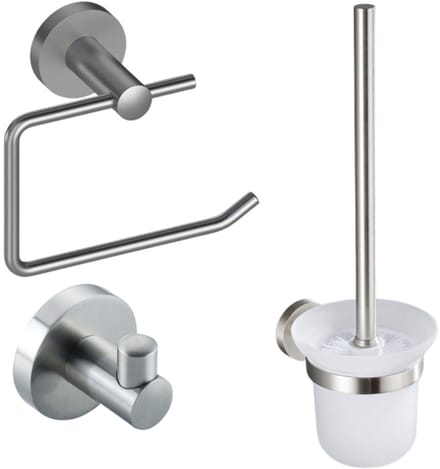 FugaFlow Eccelente Acces Toiletset 3-delig Geborsteld RVS PVD