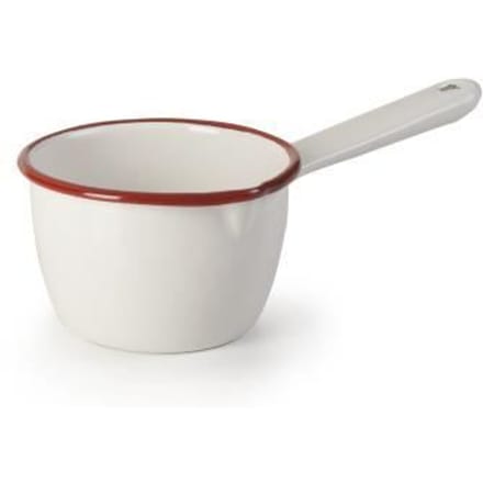 Kasserol - IBILI - 909210 - Geëmailleerd staal - 10 cm - Wit/Rood - Vaatwasser wit
