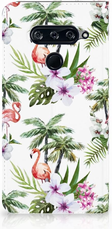 LG V40 Thinq Hoesje maken Flamingo Palms