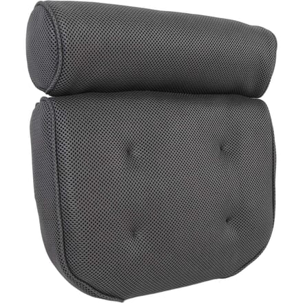 Badkussen met 6 Zuignappen Antislip Sneldrogend Ademend Mesh Badkuip Hoofdsteunkussen black