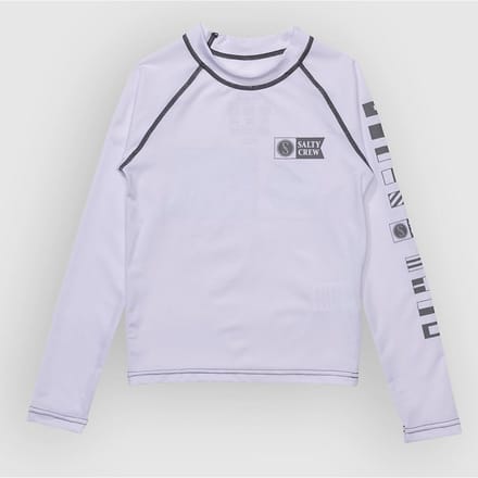 Salty Crew Alpha Kids Rashguard met lange mouwen wit