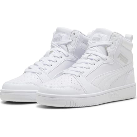 PUMA Puma Rebound V6 Mid Jr Unisex Sneakers - PUMA White-Cool Light Gray