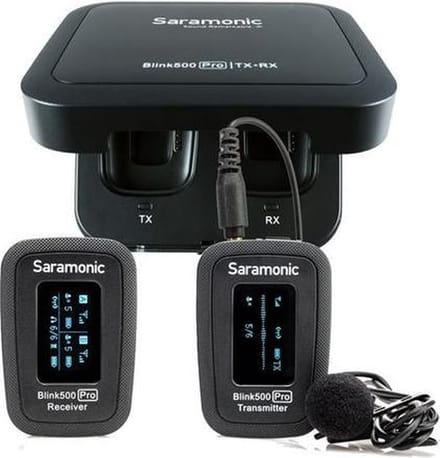 Saramonic Blink 500 Pro, draadloze lavalier set met ontvanger voor op camera en 3.5mm mini jack