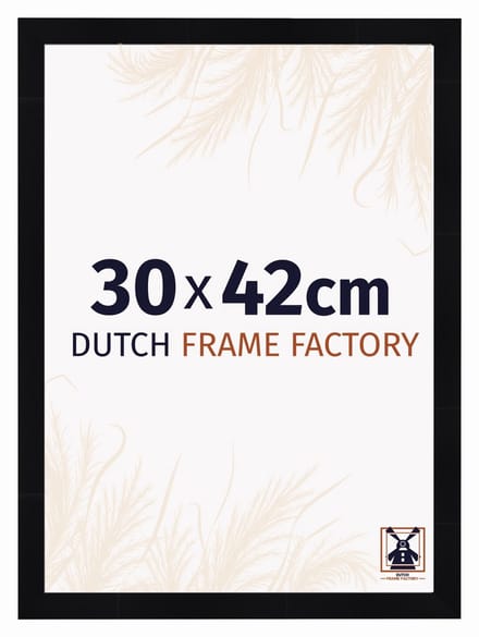 Fotolijst 30x42 cm - MDF - Zwart Hoogglans - Praag