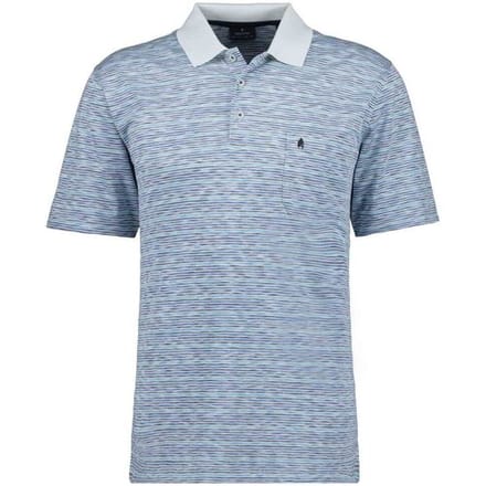 Ragman Polo Soft Knit Easy Care Stripe Dove-Multi / male