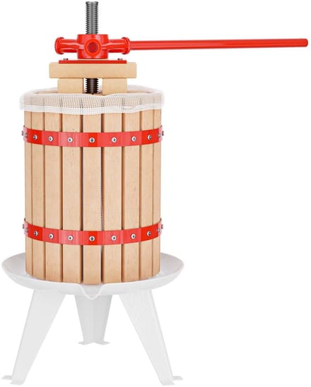 Borg 18 liter Fruitpers - Appelpers - Vruchtenpers - Incl. doek - Wijnpers - Ciderpers - Pers