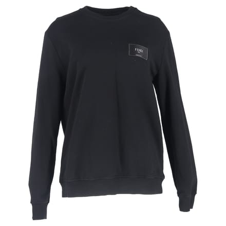 Fendi sweatshirt met ronde hals in zwart katoen
