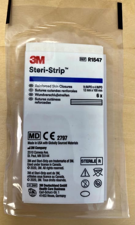 3M hechtpleister Steri-Strip 12mm x 100mm, 2 zakjes met 6 strips