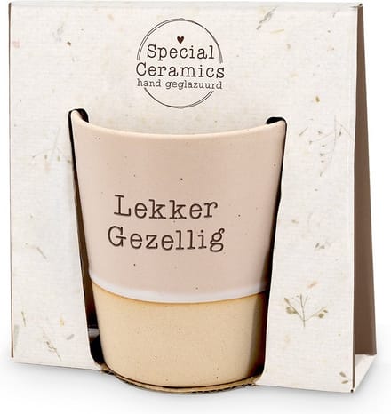 MIKO - Special Ceramics Beker - Lekker gezellig - Roze