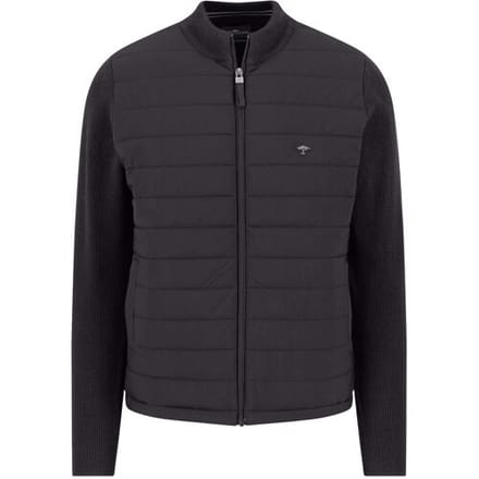 Fynch-Hatton Vest Hybrid Cardigan Charcoal / male