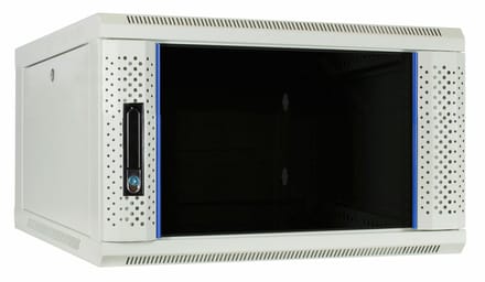 DSIT 4U witte wandkast met glazen deur 600x600x280mm (BxDxH) - serverbehuizing - serverrack - serverkast - 19 inch