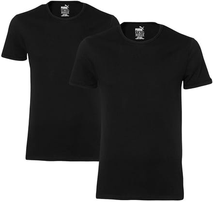 Everyday ronde hals T-shirt 2-pack – Black – L