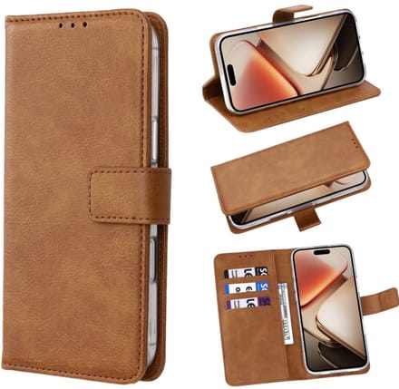 Cityhoesje - Bookcase Geschikt voor Samsung A27 – A-Quality Bookcase - Bruin