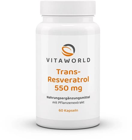 Vitaworld Resveratrol 550mg 60 capsules Trans-Resveratrol