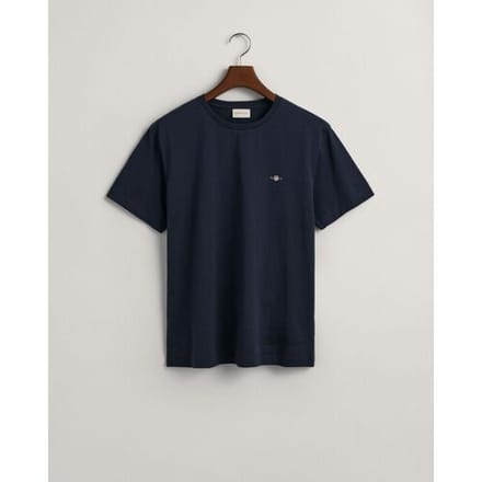 Gant T-Shirt Regular Uni Fine Shield Embroidery Avond Blauw / male