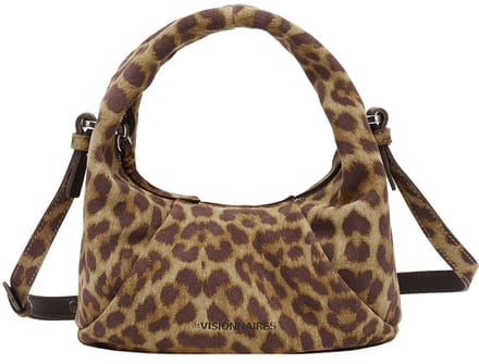 LES VISIONNAIRES Greta Mini Essential Handtas Leder 23 cm - Dames - leo print