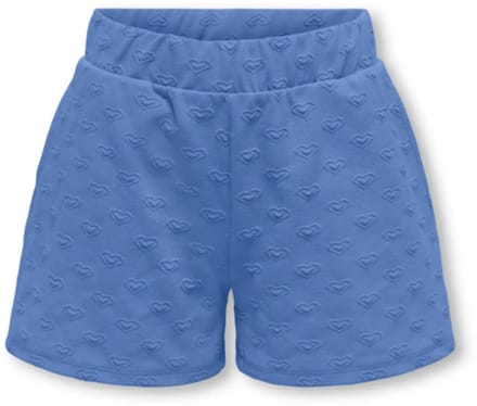 Only Girls - Korte Broek - KOGSIMONE - Hartjes - Blauw - Maat 128