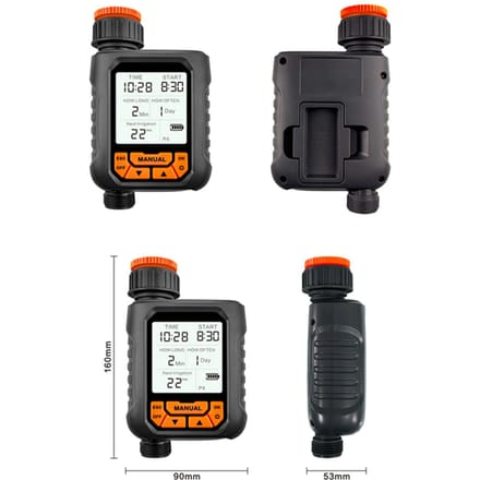 Sproeier Timer Buiten Water Timer voor Tuinslang 1 Uitgang Groot LCD Scherm Programmeerbare Irrigatie Timer voor Tuin Without Rain Sensor gray
