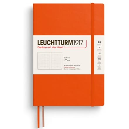 Leuchtturm1917 notitieboekje, softcover, medium a5, dotted, pumpkin