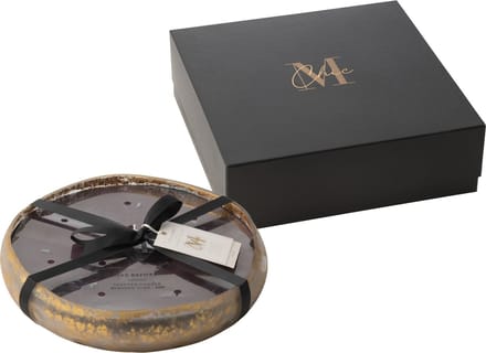 J-Line geurkaars M-Chic - Oud & Amber - glas - goud/zwart - large - 40U