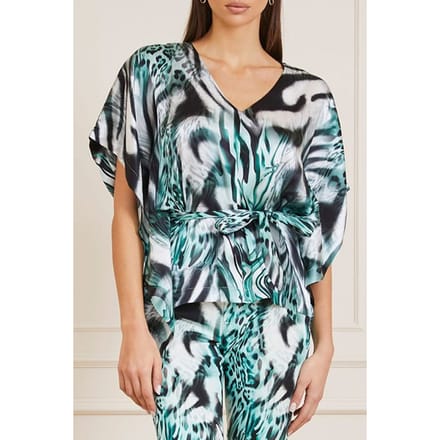 GUESS Marciano By  Madelyn Kimono Feline Feeling Print Größe: S | Blusen Outlet | Damen